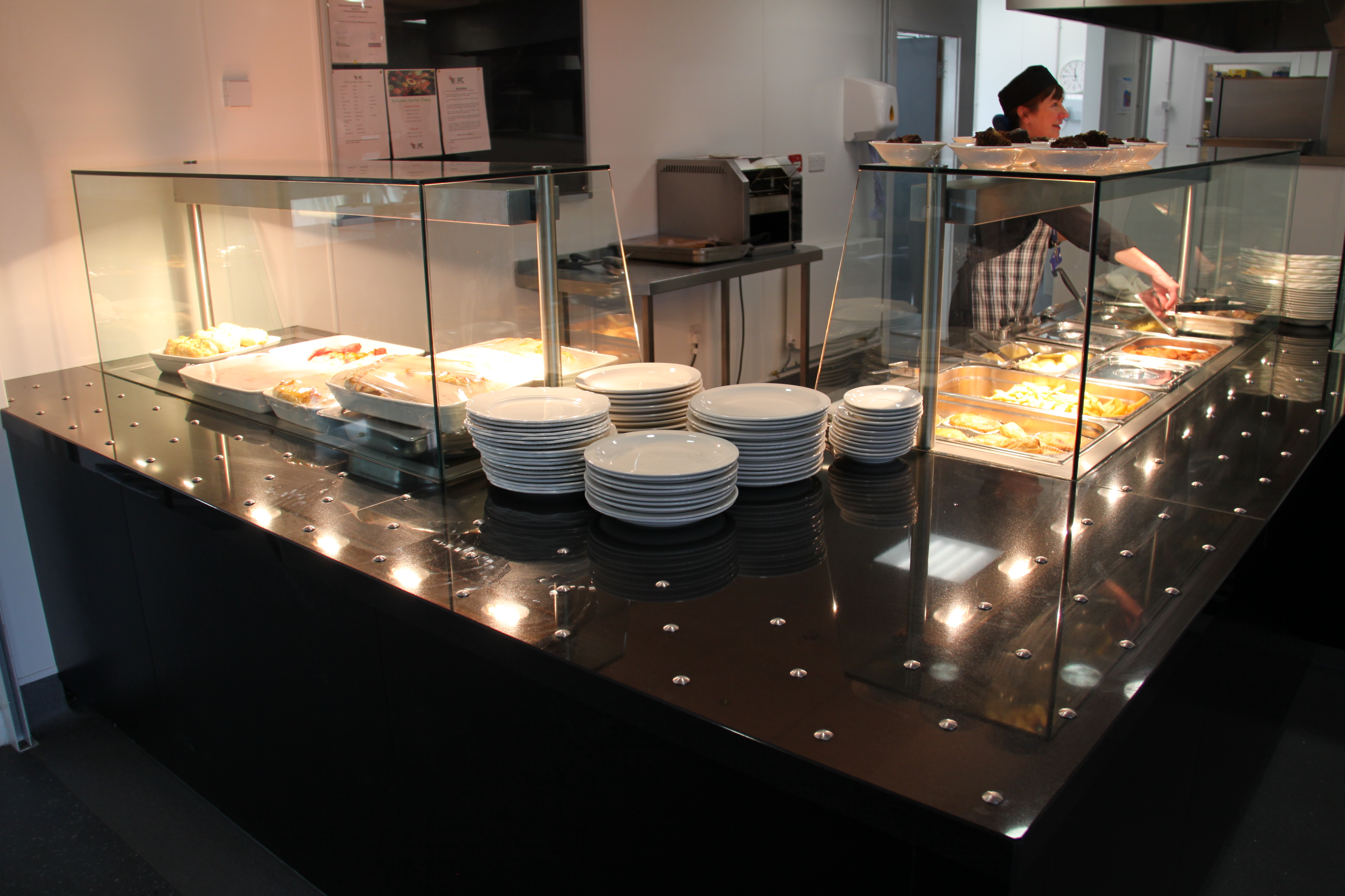 Image showing the hot food serving section in Fleetwood campus refectory